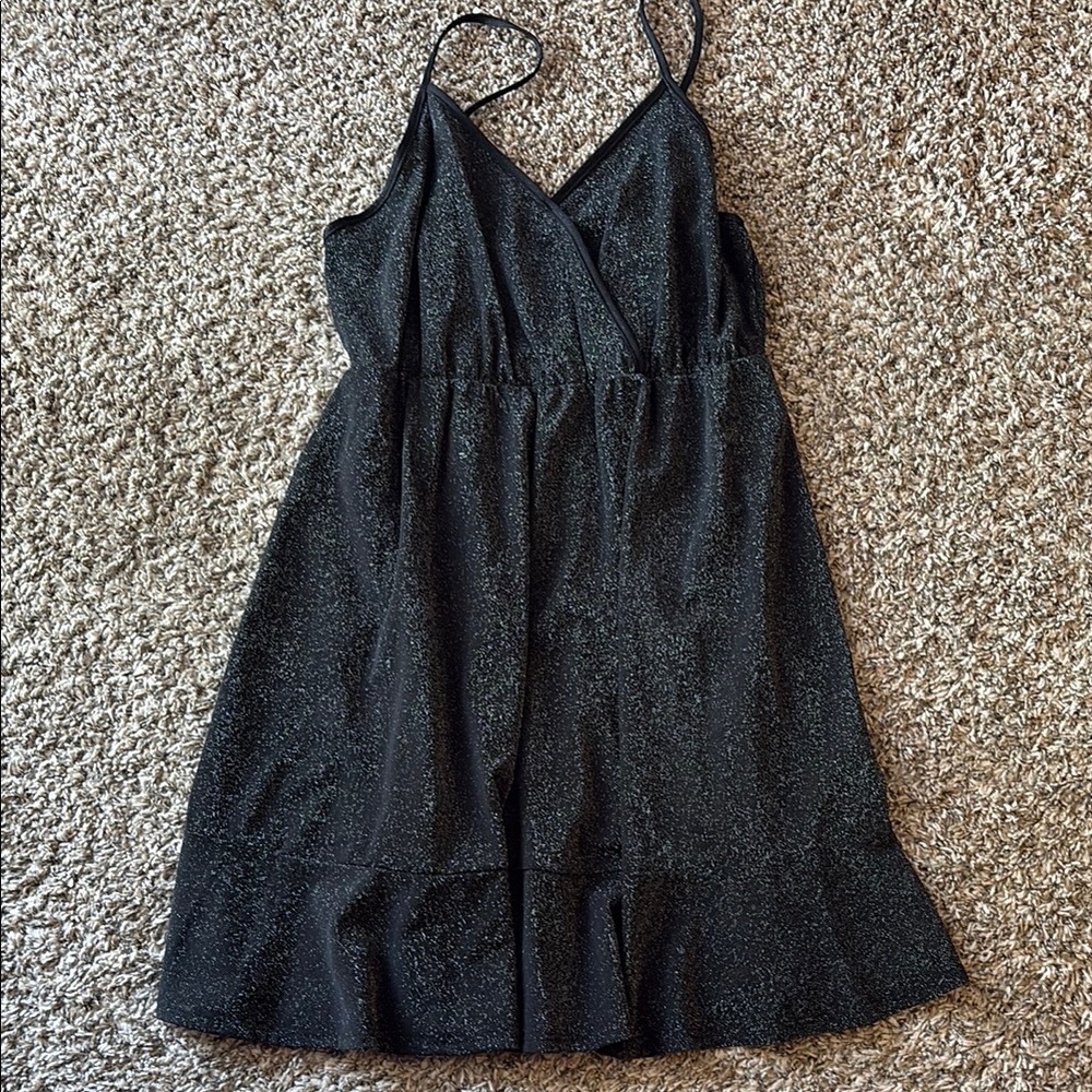 SHEIN Black Glitter Mini Dress